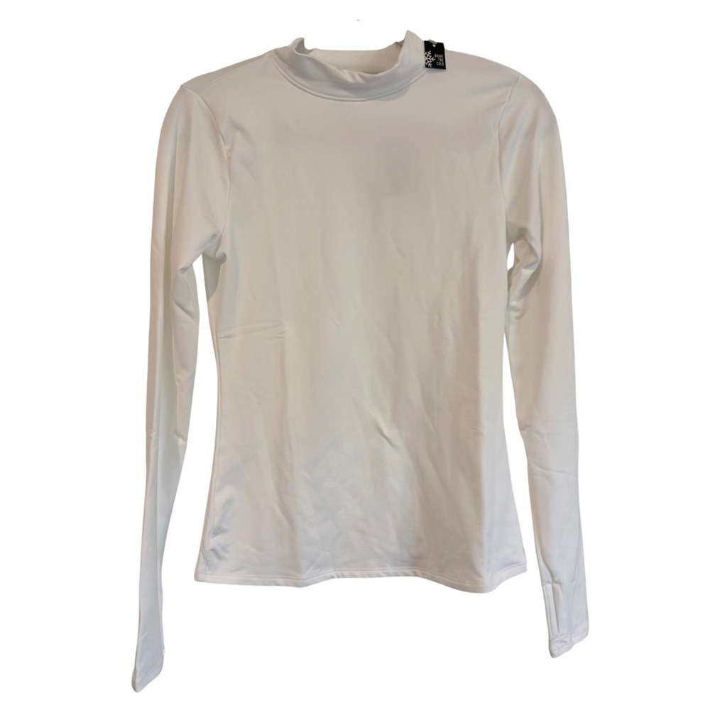 DSG‎ Womens CWC Mock Neck Long Sleeve Compression Top White Small CKP6784CN